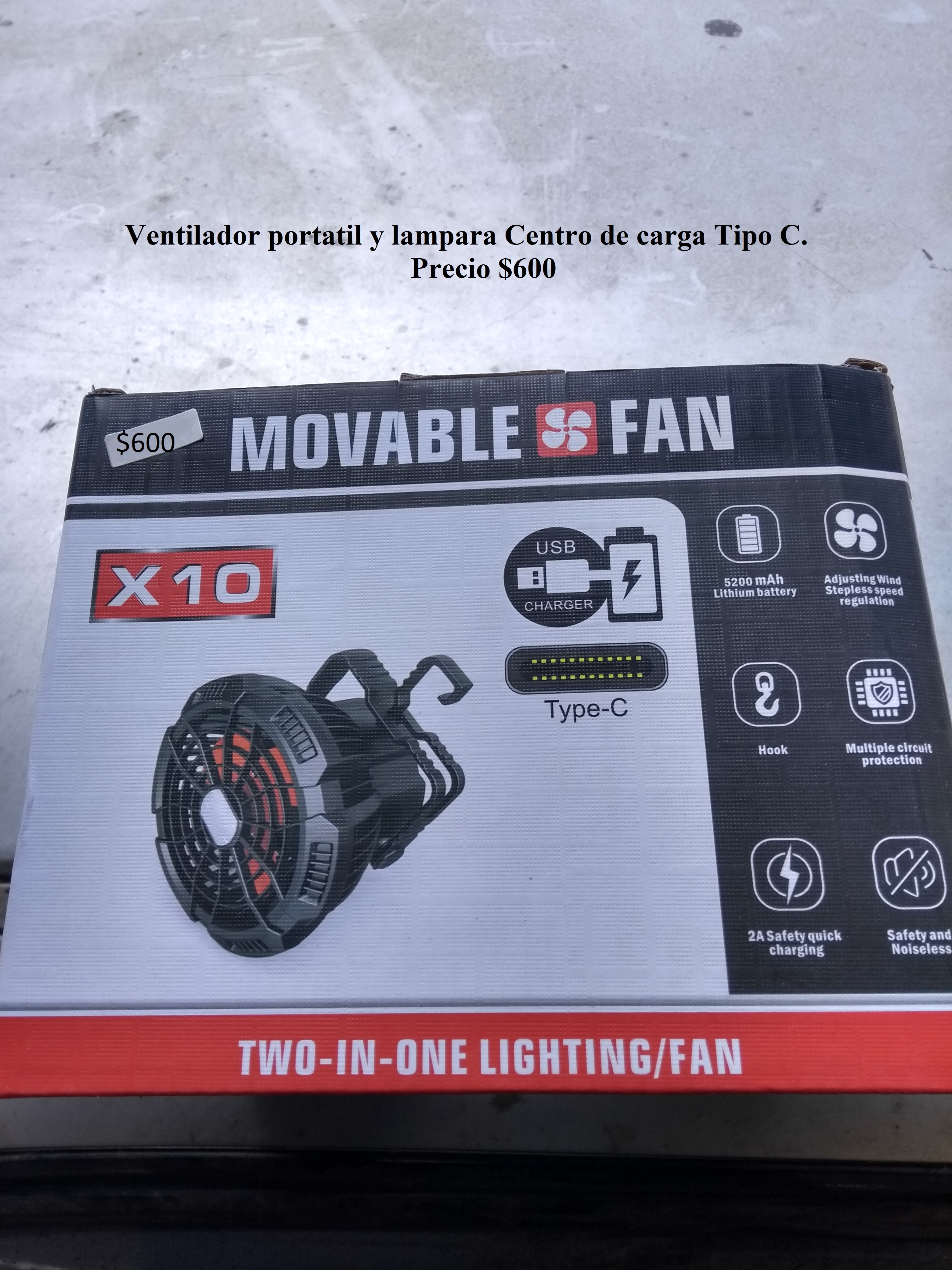 Ventilador con lampara led